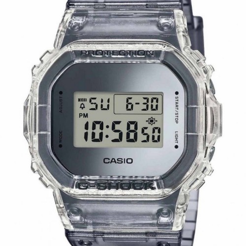 CASIO G-Shock Chronograph Ρολόι Ασημί με Λουράκι από Καουτσούκ και Ασημί Καντράν