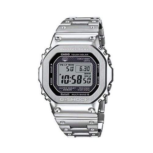 CASIO G-Shock Ρολόι Ασημί με Μεταλλικό Μπρασελέ και Ασημί Καντράν