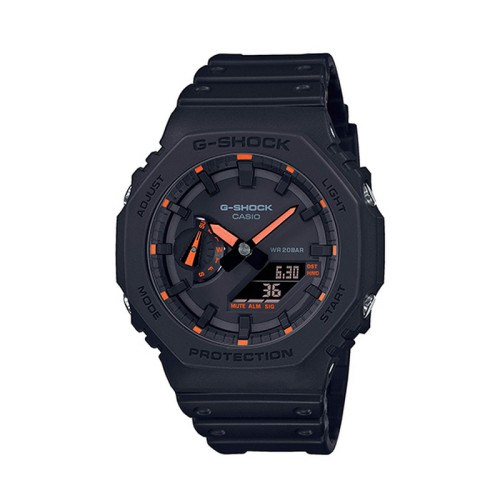 CASIO G-Shock Ρολόι Μαύρο με Λουράκι από Καουτσούκ και Μαύρο Καντράν