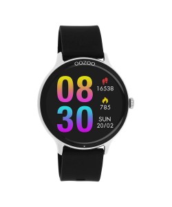 OOZOO Ρολόι Smartwatch με ψηφιακό καντράν και μαύρο λουράκι από καουτσούκ.