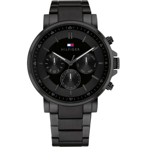 Tommy Hilfiger Ρολόι Tyson με Μαύρο Καντραν και Μεταλλικό Μπρασελέ
