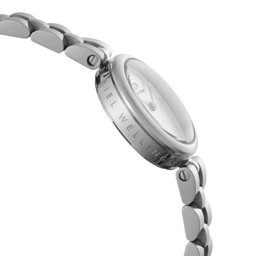 DANIEL WELLINGTON Elan Lumine Ρολόι Ασημί με Μεταλλικό Μπρασελέ και Λευκό Καντράν