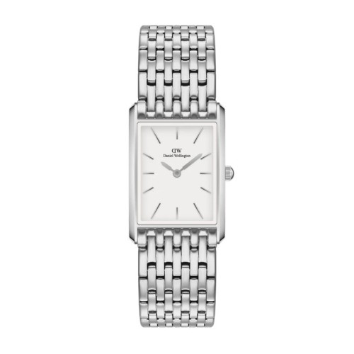 DANIEL WELLINGTON Bound 9-Link Silver Ρολόι Ασημί με Μεταλλικό Μπρασελέ και Λευκό Καντράν