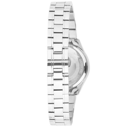 US POLO Louise Crystals Ρολόι Ασημί με Μεταλλικό Μπρασελέ και Γκρι Καντράν