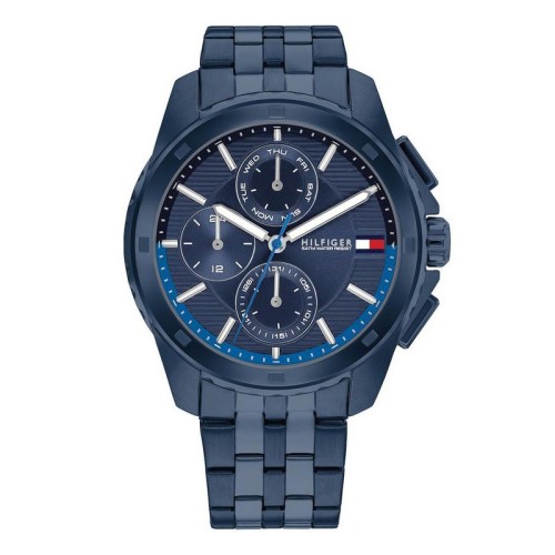 TOMMY HILFIGER Walker Multifunction Ρολόι Μπλέ με Μεταλλικό Μπρασελέ και Μπλε Καντράν