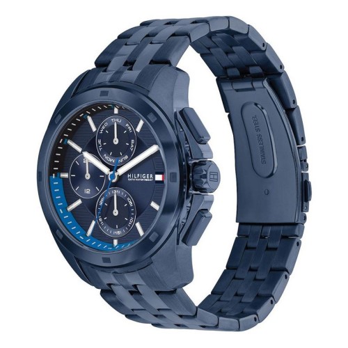 TOMMY HILFIGER Walker Multifunction Ρολόι Μπλέ με Μεταλλικό Μπρασελέ και Μπλε Καντράν