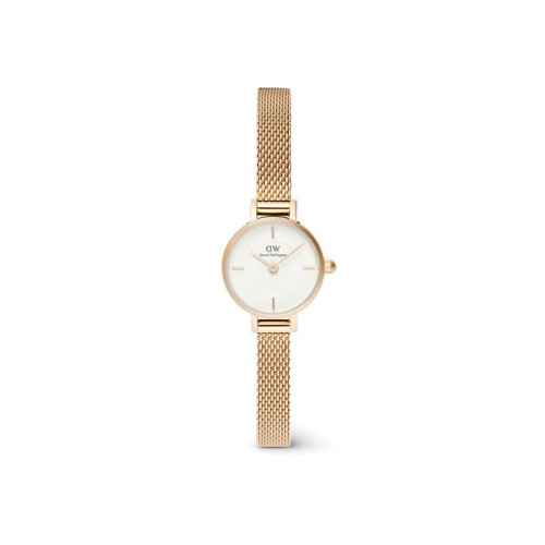 DANIEL WELLINGTON Petite Mini Evergold Ρολόι Χρυσό με Μεταλλικό Μπρασελέ και Λευκό Καντράν