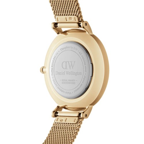 DANIEL WELLINGTON Petite Evergold Ρολόι Χρυσό με Μεταλλικό Μπρασελέ και Λευκό Καντράν