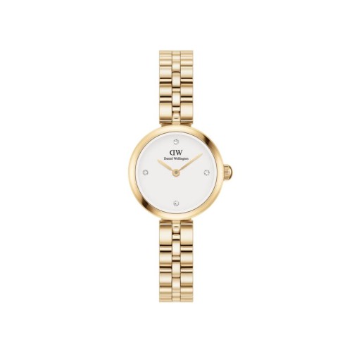DANIEL WELLINGTON Elan Lumine Ρολόι Χρυσό με Μεταλλικό Μπρασελέ και Λευκό Καντράν