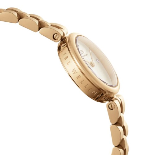 DANIEL WELLINGTON Elan Lumine Ρολόι Χρυσό με Μεταλλικό Μπρασελέ και Λευκό Καντράν