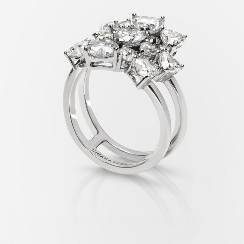 CHIARA FERRAGNI SILVER COLLECTION J19AXD27014 Ασημένιο Δαχτυλίδι Με Καρδιές