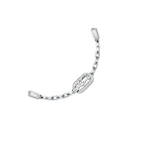 KARL LAGERFELD CRYSTALS KLAYC34 Γυναικείο Βραχιόλι Ασημένιο Με Λογότυπο