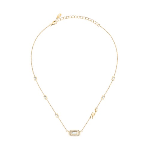KARL LAGERFELD CRYSTALS KLAYC09 Γυναικείο Κολιέ Χρυσό Με Σχέδιο Και Λογότυπο