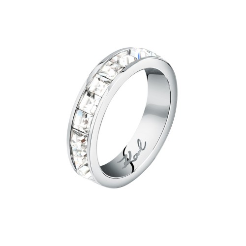 KARL LAGERFELD CRYSTALS KLAYC510-No.14 Γυναικείο Δαχτυλίδι Ασημένιο Με Πέτρες