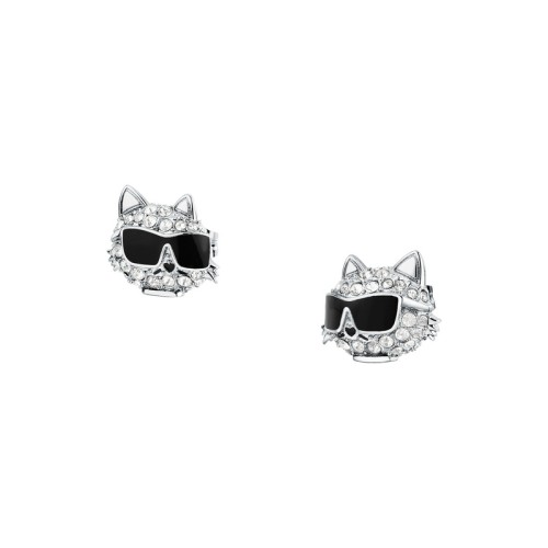 KARL LAGERFELD CHARMS KLAYD21 Γυναικεία Σκουλαρίκια Ασημένια Με Σχέδιο