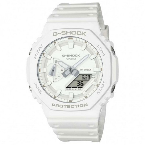 CASIO G-Shock Ρολόι Λευκό με Λουράκι από Ανακυκλωμένα Υλικά και Λευκό Καντράν
