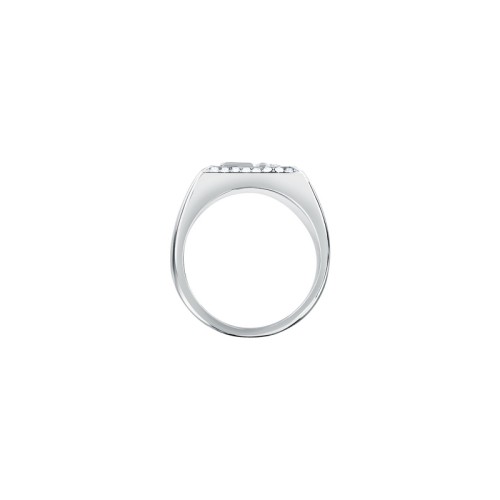 KARL LAGERFELD CHARMS KLAYD280-No.12 Γυναικείο Δαχτυλίδι Ασημένιο Με Λογότυπο Με Πέτρες