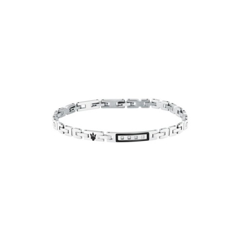 MASERATI DIAMONDS JM125ATY21 Βραχιόλι Δίχρωμο Με Πέτρες Και Τρίαινα