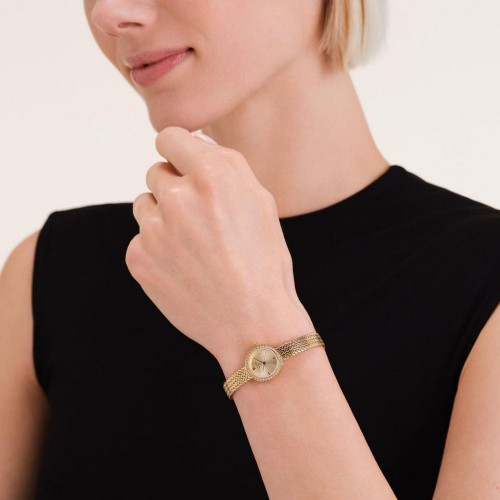 ROSEFIELD Mini Small Edit Ρολόι Χρυσό με Μεταλλικό Μπρασελέ και Χρυσό Καντράν
