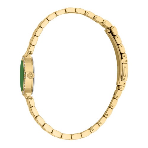 JUST CAVALLI Glam Chic Serenita Mini Ρολόι Χρυσό με Μεταλλικό Μπρασελέ και Πράσινο Καντράν