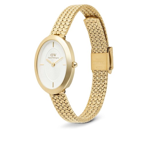 DANIEL WELLINGTON Juliette Ρολόι Χρυσό με Μεταλλικό Μπρασελέ και Λευκό Καντράν