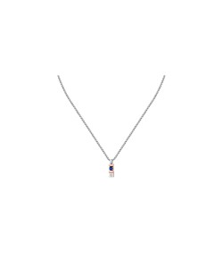 MASERATI NECKLACE JM334AXO06 Ανδρικό Κολιέ Δίχρωμο Με Μπλε Πέτρα