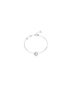 GUESS STEEL TINY DANCER JUBB04656JWRHL Βραχιόλι Ασημένιο Με Σχέδιο Με Πέτρες Και Λογότυπο