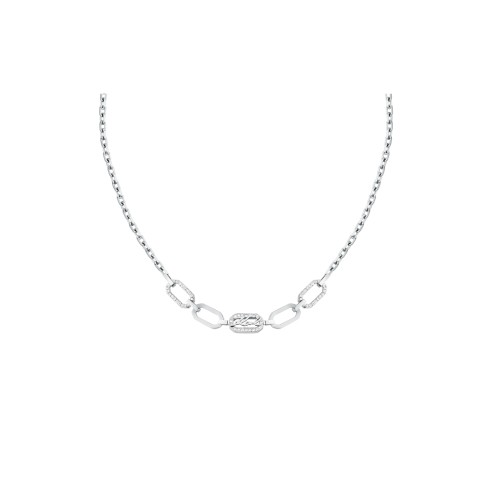 KARL LAGERFELD CRYSTALS KLAYC14 Γυναικείο Κολιέ Ασημένιο Με Σχέδιο Με Λογότυπο