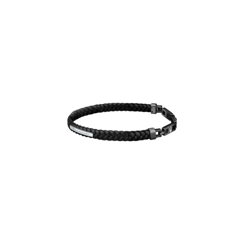 MASERATI ARM RING JM222AVE02 Μαύρο Δερμάτινο Βραχιόλι